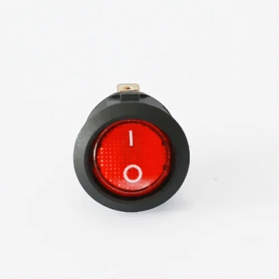 Key switch e.switch.key.01, 3 pin, 6A/250V AC, ON-OFF, with red backlight E.NEXT