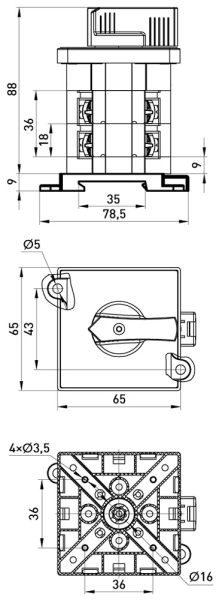 Packet switch 1-0-2 2P 25 A e.cs.pro, E.NEXT