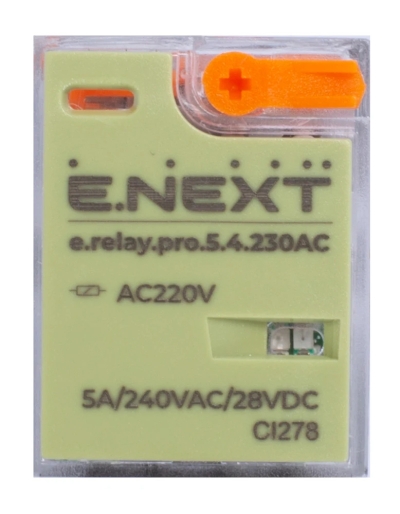 Intermediate relay 5A 230V AC 4CO E.NEXT e.relay.pro