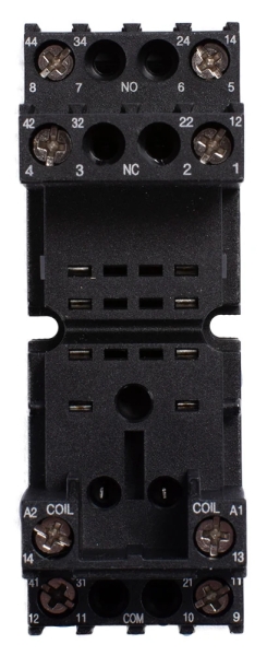 Socket for intermediate relay 10A 2CO DIN rail E.NEXT e.relay.pro
