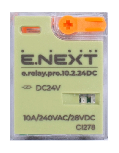Intermediate relay 10 A 24 V DC 2CO e.relay.pro, E.NEXT