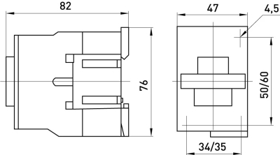 Contactor e.pro.ukc, 9 A, 24 V AC, 1 NC, E.NEXT