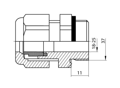 Kabelverschraubung PG29, Messing, vernickelt, IP65, E.NEXT