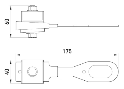 Anchor insulated clamp e.i.clamp.2.16.25.zr, reinforced, 2x(16–25 mm²), E.NEXT