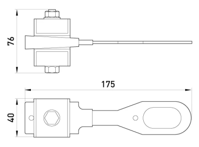 Anchor insulated clamp e.i.clamp.4.16.25.zr, reinforced, 4x(16–25 mm²), E.NEXT