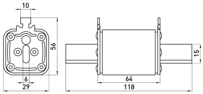 Fuse e.fuse.NT0.100, size 0, 100 A, E.NEXT