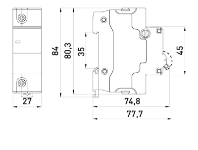 Modular circuit breaker e.MCB STAND 100, 1P, C125, 125 A, 10 kA, E.NEXT