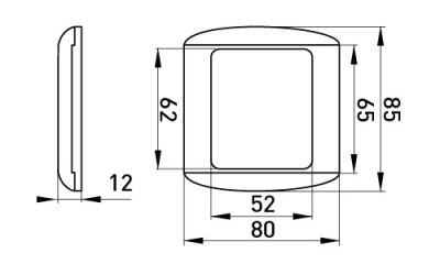 Single-button switch for recessed installation with frame E.INSTALL STAND 811, E.NEXT