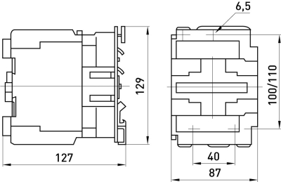 Contactor E.PRO, 95 A, 400 V AC, 1NO + 1NC, E.NEXT