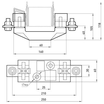 Fuse holder E.FUSE NT3.H, size 3, 630 A, E.NEXT