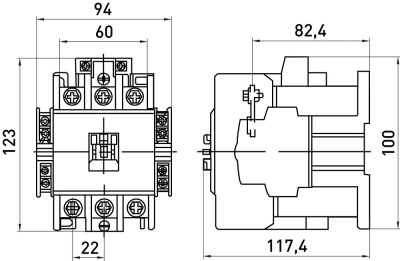 Contactor E.INDUSTRIAL, 110 V, 1NO + 1NC, E.NEXT