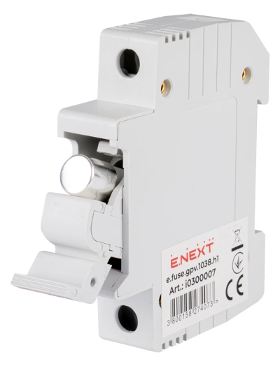 DIN-rail fuse holder E.FUSE GPV 10×38 H1, 1P 32 A, E.NEXT