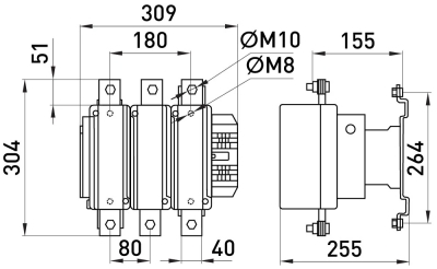 Contactor e.industrial.ukc.630.220, E.NEXT