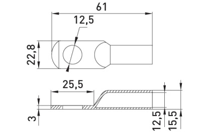 Kabelschuh mit Öse e.end.stand.jg.70, D12.4 E.NEXT