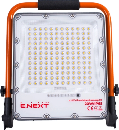 Reflector LED reîncărcabil E.LED.FLOOD.STAND.EMERG.20 E.NEXT