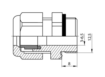 Kabelverschraubung PG7, Messing, vernickelt, IP65, E.NEXT