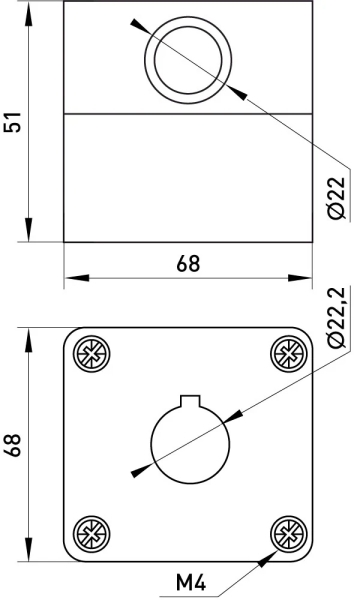Cutie pentru 1 buton e.mb.box01 E.NEXT