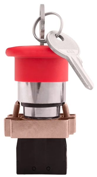 Pilztaster mit Drehschalter e.mb.bs142 rot, 1NC E.NEXT