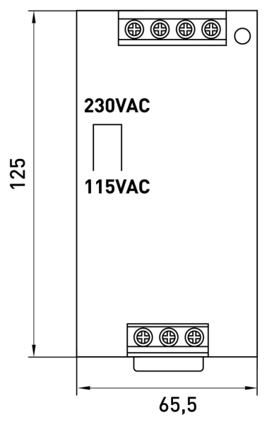 The DIN rail power supply em-power.120.24 120 W, DC24 V, E.NEXT
