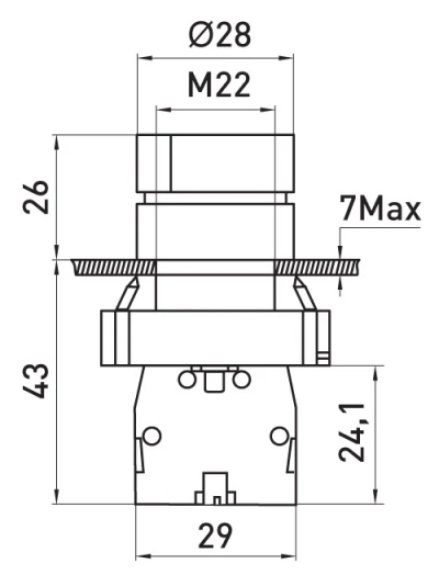 Switch e.mb.bd33 for 3 fixed positions "1-0-2" standard handle, 2NO, E.NEXT