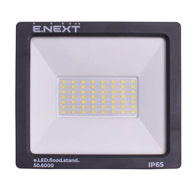 LED spotlight e.LED.flood.standart.50.6000, 50W, 6000K E.NEXT