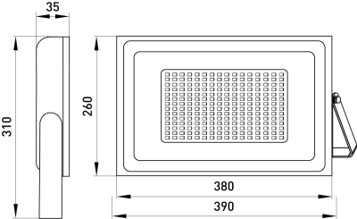 LED-Strahler e.LED.flood.standart.200.6000, 200W, 6000K E.NEXT