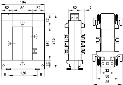 Current transformer e.trans.1500.split 1500/5 A class 1.0 with detachable magnetic core, E.NEXT