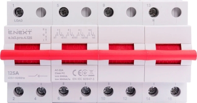 Three-position load switch e.is3.pro.4.125, 4p, 125 A, E.NEXT