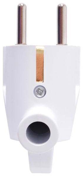 Household plug e.plug.angle.005.16, with protection, 16 A, angled white, with handle, E.NEXT