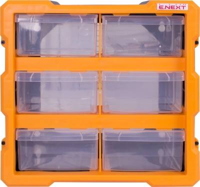 PLASTIC ORGANIZER, E.TOOLBOX.PRO.20, 6 SECTIONS 267X157X262MM E.NEXT