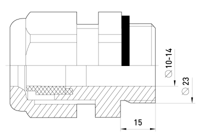 CONNECTOR E.PGL.STAND.16, WITH EXTENDED THREAD AND E.NEXT SEAL