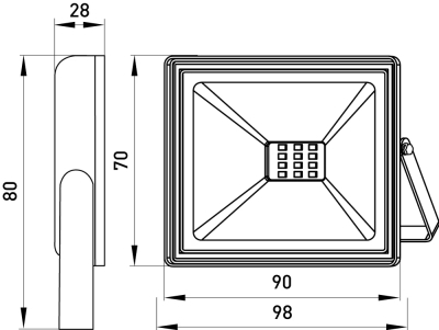 Spot LED E.LED.FLOOD.STANDART.10.6000, 10W, 6000K E.NEXT