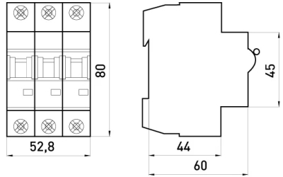 ÎNTRERUPTOR AUTOMAT MODULAR E.INDUSTRIAL.MCB.100.3.C16, 3 P, 16A, C, 10KA E.NEXT