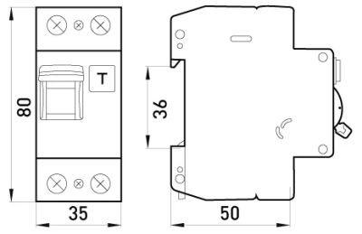 ERDBEBENSCHUTZ MIT ÜBERSTROMSCHUTZ E.INDUSTRIAL.ELCB.2.C32.30, 2P, 32A, C, 30MA E.NEXT