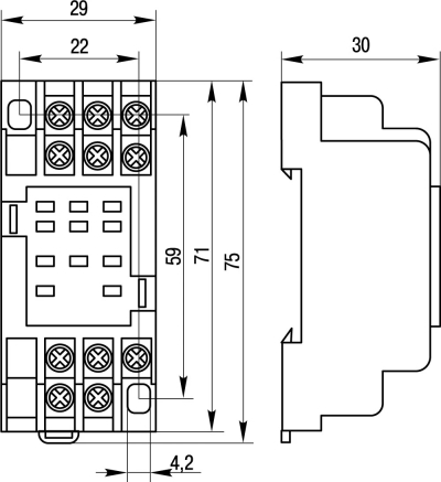 MODULARSTECKVERBINDER E.CONTROL.P53S FÜR ZWISCHENRELEASIS 5A, 3 KONTAKTGRUPPEN E.NEXT