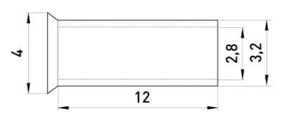 КАБЕЛНА ОБУВКА,НЕИЗОЛИРАНА, E.TERMINAL.STAND.EN.4.12 4,0MM², L=12MM E.NEXT
