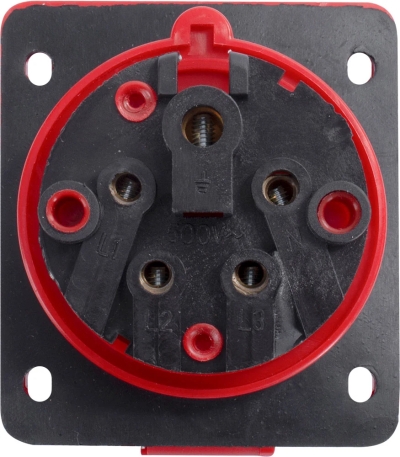 Industrial socket FOR PANEL E.SOCKET.PRO.5.16.WALL, 5P., 380 V, 16 A (415), E.NEXT
