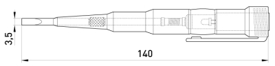 Indicator-tester E.TOOL.TEST08 140×3, 5 straight SPLIT ACE/DC70 -250 V, E.NEXT