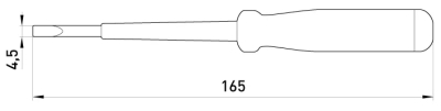 Screwdriver indicator E.TOOL.TEST05 165×4, 5 straight SLOT AC100-500 V, E.NEXT