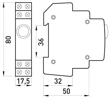 LED INDICATOR FOR DIN RAIL E.I.DIN.220.RED E.NEXT