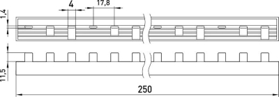 ANSCHLUSSSCHIENEN E.BC.STAND.3.12.63, 3P., 63 A, 12 MODULE E.NEXT
