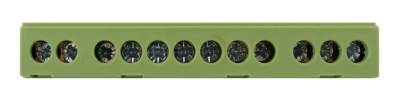Șine nule E.BSI.PRO.1.12 verde pentru șină DIN în carcasă izolată verde E.NEXT