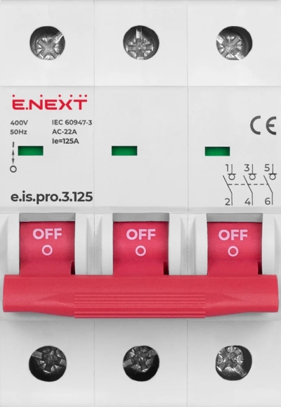 LOAD switch E.IS.PRO.3.125, 3P, 125 A, E.NEXT