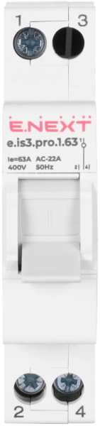 Three-position LOAD switch E.IS3.PRO.1.63, 1P, 63 A, E.NEXT