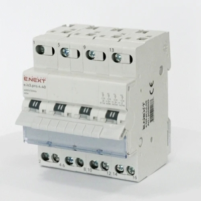 Three-position LOAD switch E.IS3.PRO.4.40, 4P, 40 A, E.NEXT