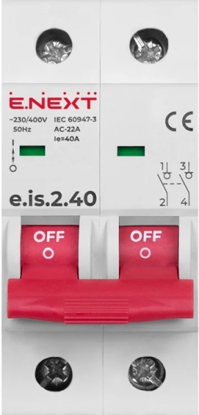 LOAD switch E.IS.PRO.2.40, 2P, 40 A, E.NEXT