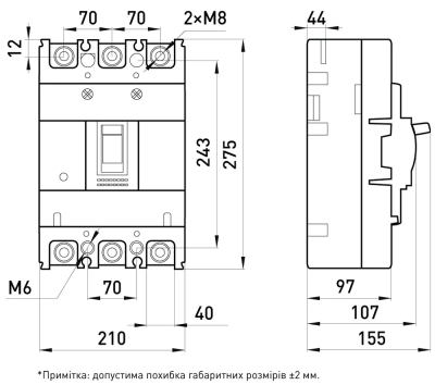 LEISTUNGSSCHALTER E.INDUSTRIAL.UKM.630S.500, 3P, 500A E.NEXT