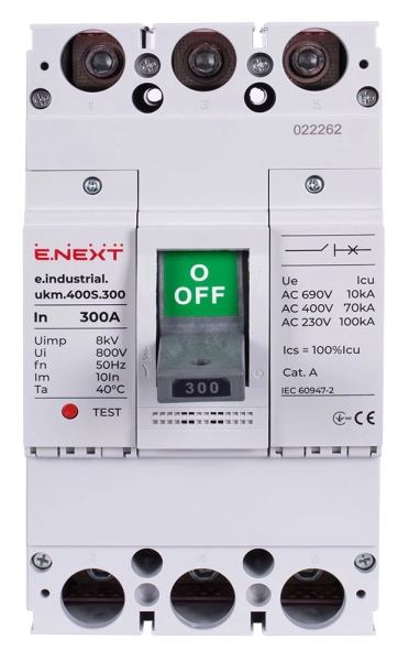 POWER CIRCUIT BREAKER E.INDUSTRIAL.UKM.400S.300, 3P, 300A E.NEXT