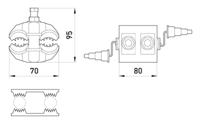 AL/R-STECHKLEMME E.PRICKING.CLAMP.PRO.50.240.50.120, 50-240 MM²/50-120MM² E.NEXT