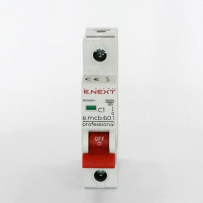MODULAR CIRCUIT BREAKER E.MCB.PRO.60.1.C 1 NEW, 1P, 1A, C, 6KA NEW E.NEXT